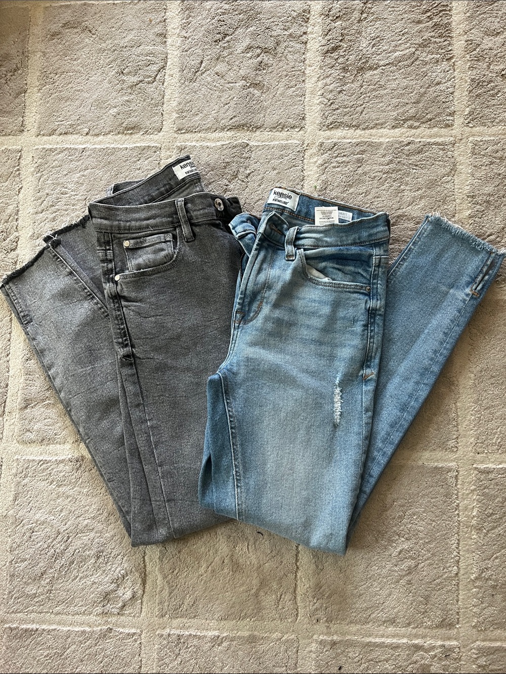 Kensie Skinny Jeans Duo - Light Blue & Washed Black